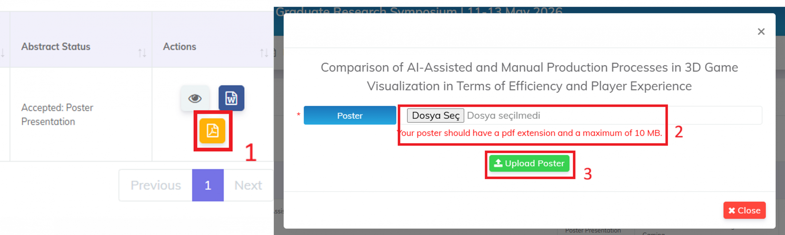 Poster Upload Steps
